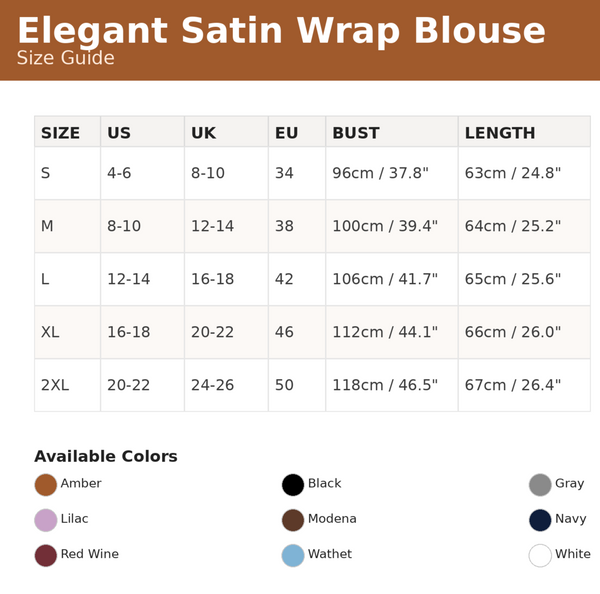 Elegant Satin Wrap Blouse